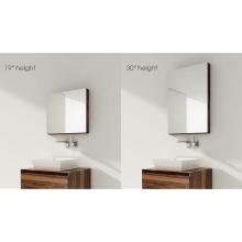 Wet Style M28ME-REC-28 - Furniture ''M'' - Recessed Mirrored Cabinet 28 X 19-1/8 Height - Lacquer Stone