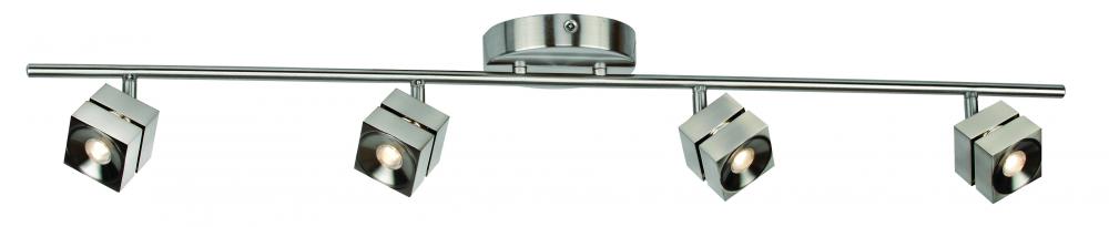 Cantrell LED Fixed Rail Light - Satin Nickel