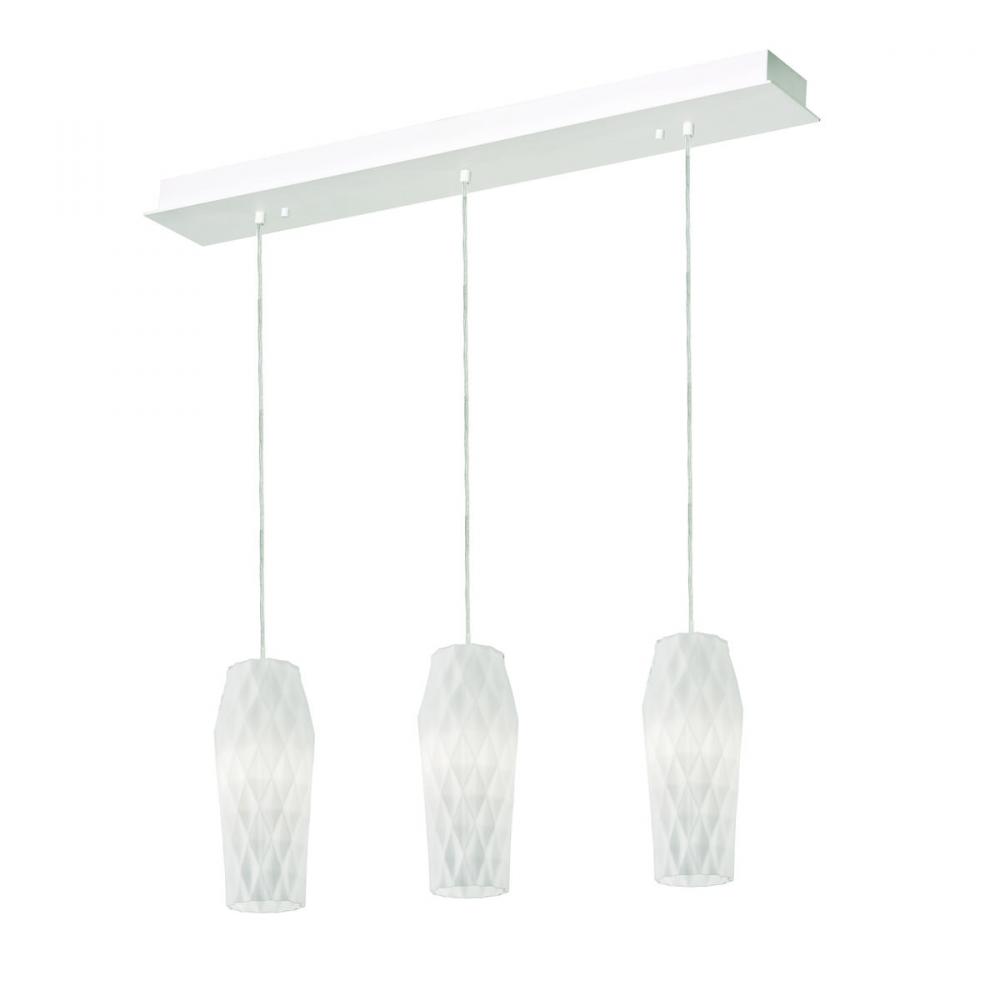 Candace 3 Light Linear Pendant,120V,Satin Nickel