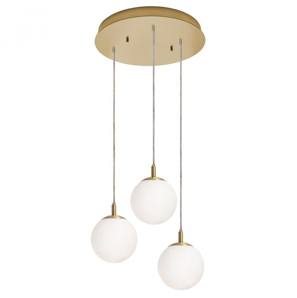 Loretto 3 Light Round Pendant MB 120V,SB