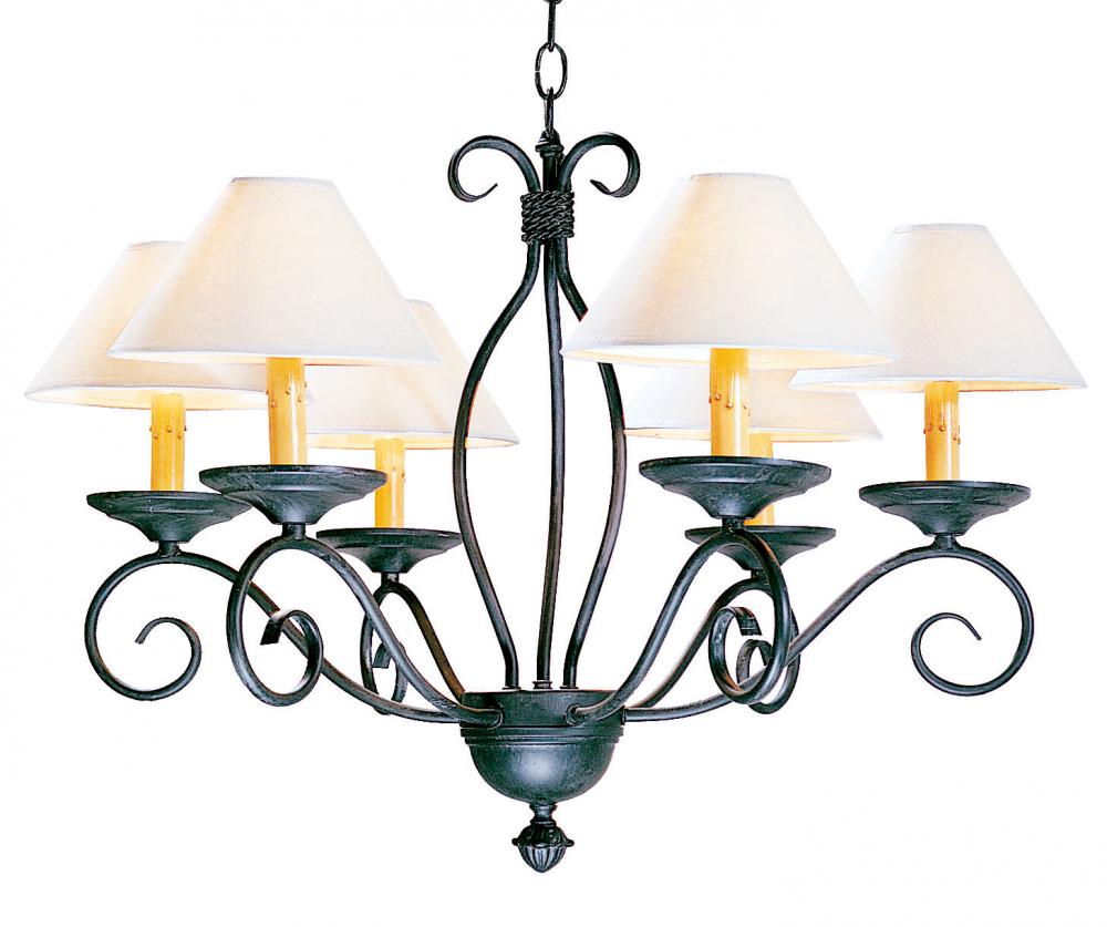 26" Wide Sienna 6 Light Chandelier