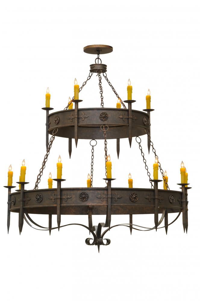 69"W Calandra 18 LT Two Tier Chandelier