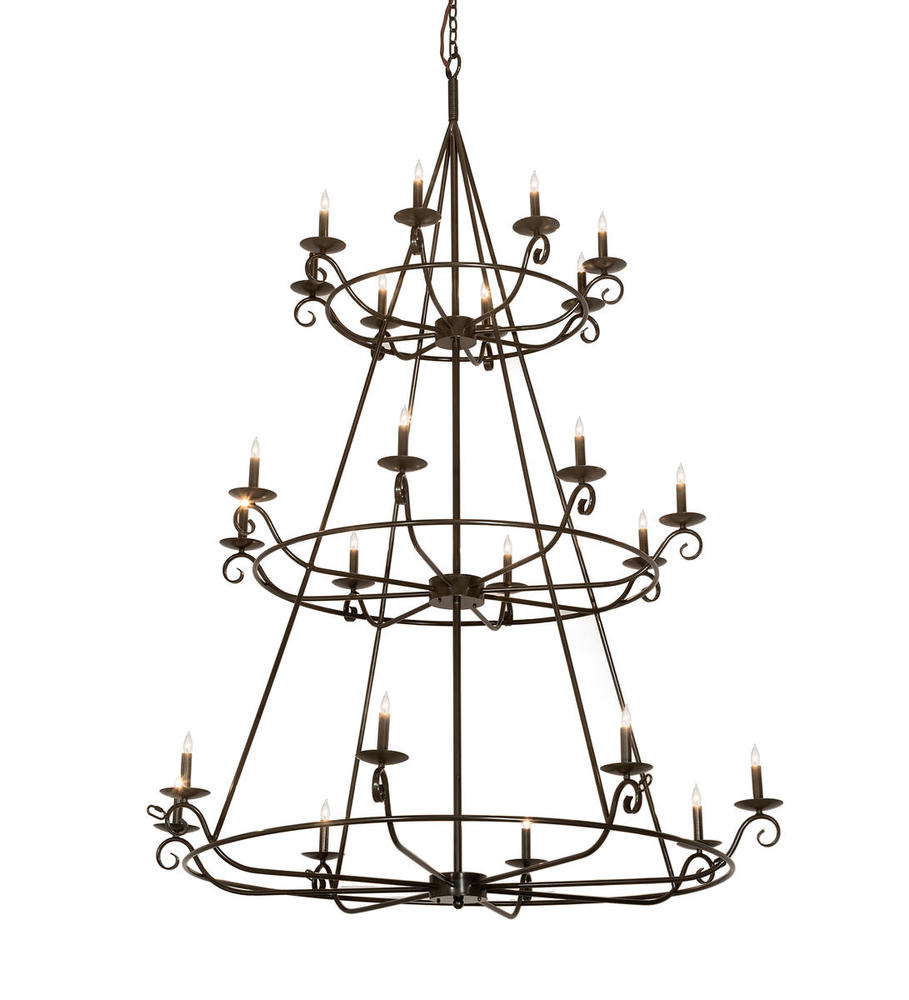 60" Wide Estrella 24 Light Three Tier Chandelier