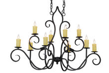 2nd Avenue Designs White 155536 - 48"L Clifton 10 LT Chandelier