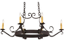 2nd Avenue Designs White 157894 - 38"L Handforged 6 LT Oval Chandelier