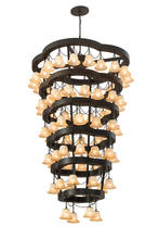 2nd Avenue Designs White 188855 - 60"W Cretella 72 LT Six Tier Chandelier