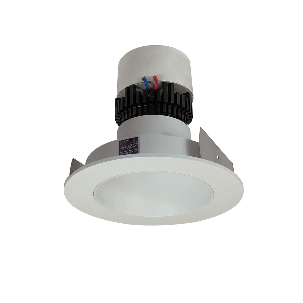 4" Pearl LED Round Retrofit Reflector, 1000lm / 12W, 3000K, White Reflector / White Flange