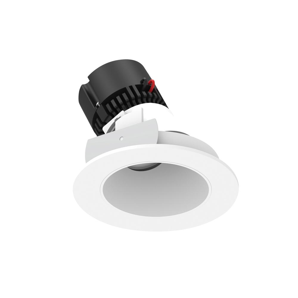 4" Pearl Low Voltage LED Round Adjustable Slot Retrofit, 1050lm / 11W, 2700K, Matte Powder White