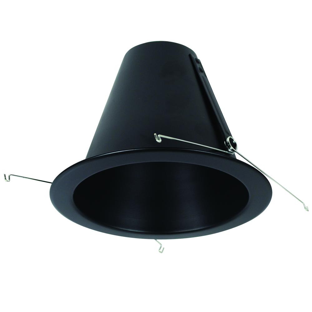 6" Air-Tight Aluminum Cone Reflector, Black