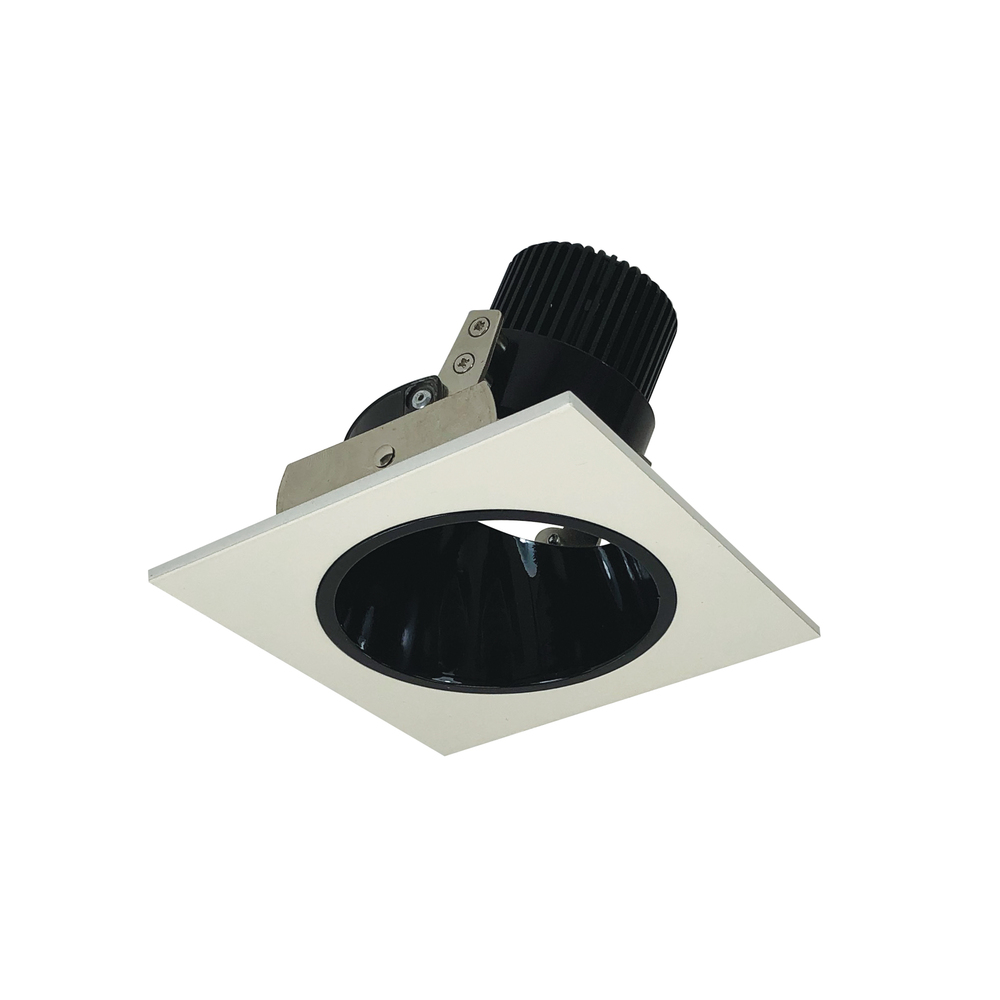 4" Iolite Square/Round Deep Cone Reflector Adjustable Trim, 800lm, 4000K, Black/White