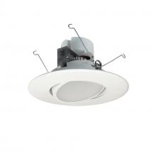 Nora NOX-563440WW - 5"/6" Onyx LED Adjustable Retrofit, 800lm / 12.5W, 4000K, White finish