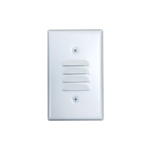 Nora NSW-6619W - Mini LED Step Light w/ Horizontal & Vertical Louver Face Plates, 1W, 90+ CRI, 2700K, White, 120V