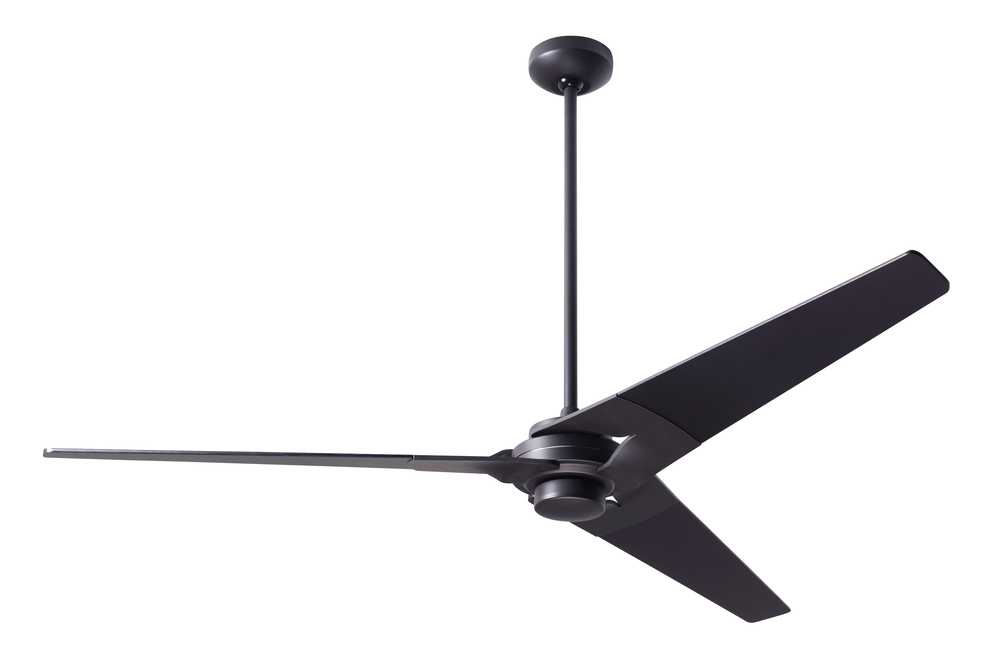 Torsion Fan; Dark Bronze Finish; 62" Nickel Blades; No Light; Fan Speed and Light Control (2-wir