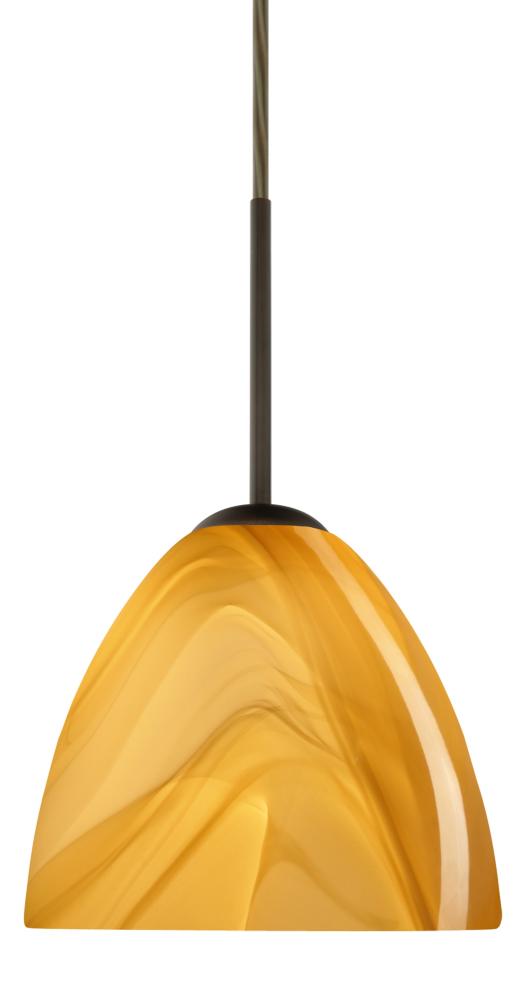 Besa Sasha LED Pendant 1Bc Honey Bronze 1x9W LED