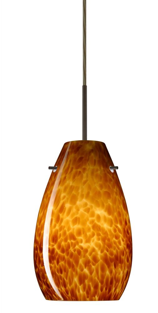 Besa Pera 9 LED Pendant Amber Cloud Bronze 1x9W LED