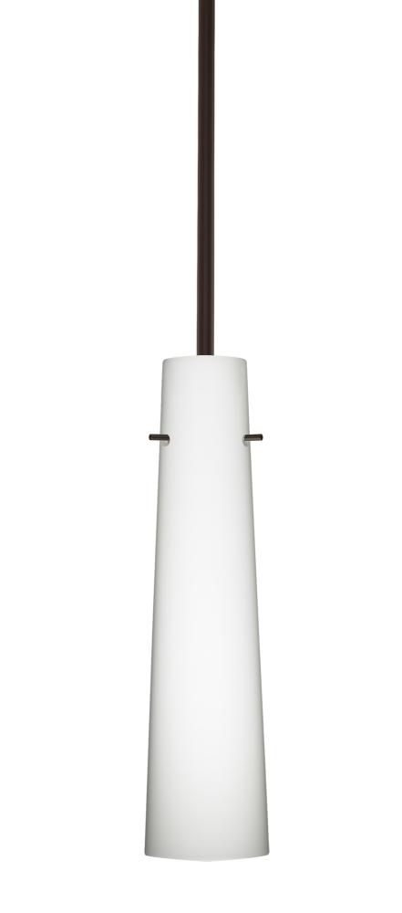 Besa Camino Stem Pendant Bronze Opal Matte 1x5W LED