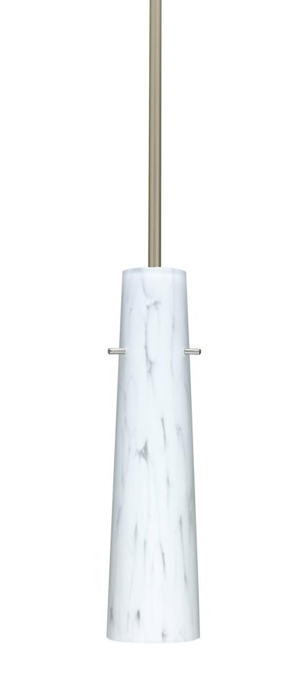 Besa Camino Stem Pendant Satin Nickel Carrera 1x5W LED