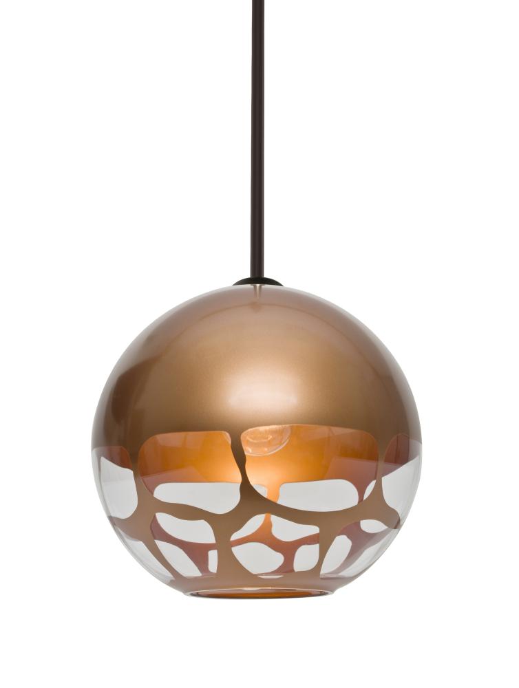 Besa, Rocky Stem Pendant, Copper, Bronze Finish, 1x60W Medium Base