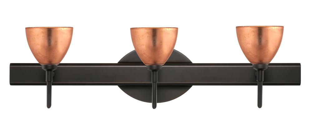 Besa Divi Wall 3SW Copper Foil Bronze 3x40W G9