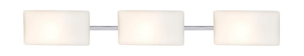 Besa, Lido Vanity, Opal Matte, Chrome Finish, 3x60W Medium Base