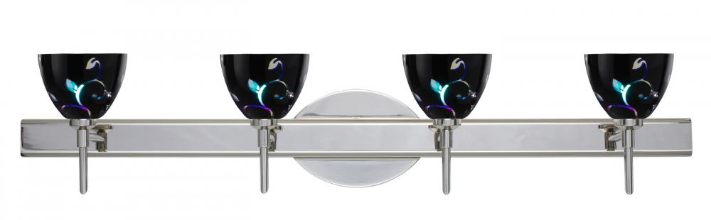 Besa Divi Wall 4SW Black Dicro Vine Chrome 4x5W LED