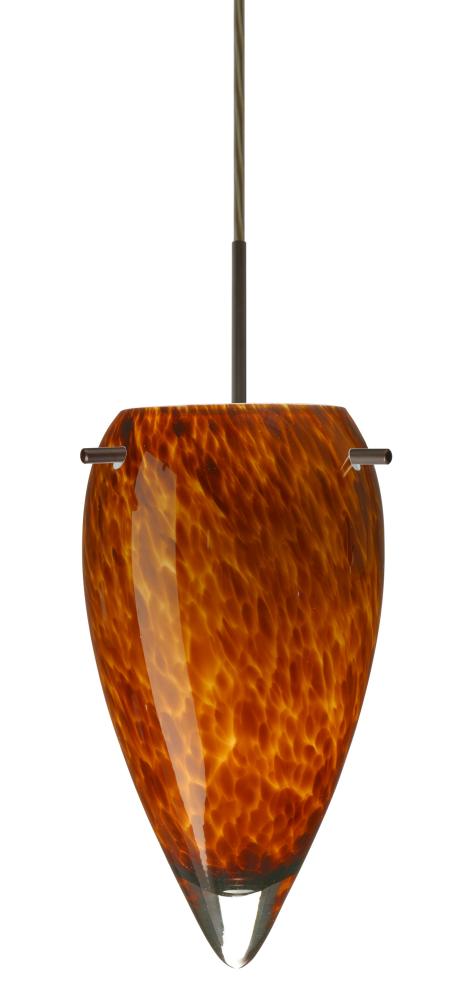 Besa Juli Pendant For Multiport Canopy Bronze Amber Cloud 1x100W Medium Base