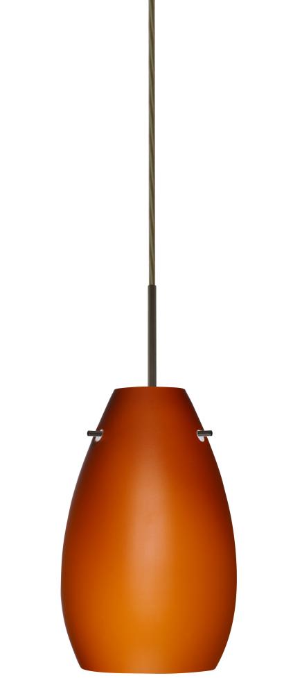 Besa Pera 9 Pendant For Multiport Canopy Bronze Amber Matte 1x100W Medium Base