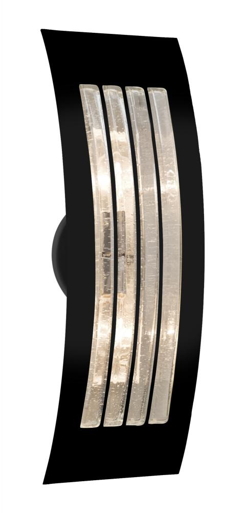 Besa, Sail Wall Sconce, Bubble, Black Finish, 2x40W B10