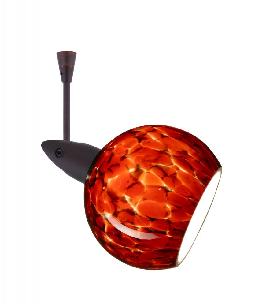 Besa Spotlight With 18" Stem Palla 3 Bronze Garnet 1x35W Halogen Mr11