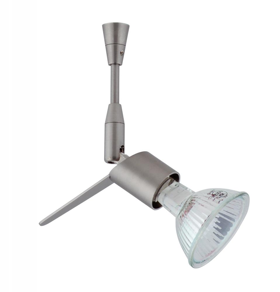 Besa Spotlight With 12" Stem Tipster Satin Nickel 1x50W Halogen Mr16