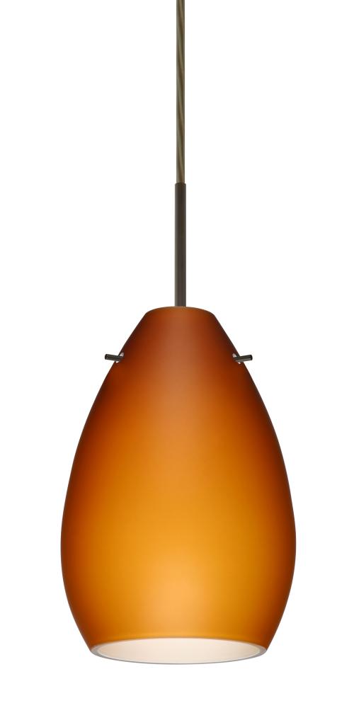 Besa Pera 6 Pendant Bronze Amber Matte 1x40W Halogen