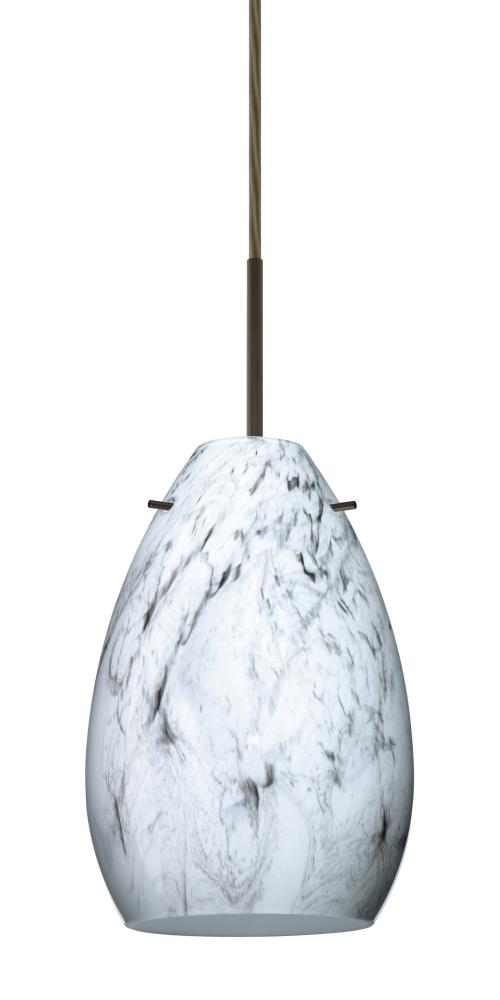 Besa Pera 6 Pendant Bronze Marble Grigio 1x40W Halogen