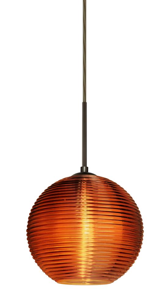 Besa Kristall 8 Pendant For Multiport Canopy Bronze Amber 1x9W LED