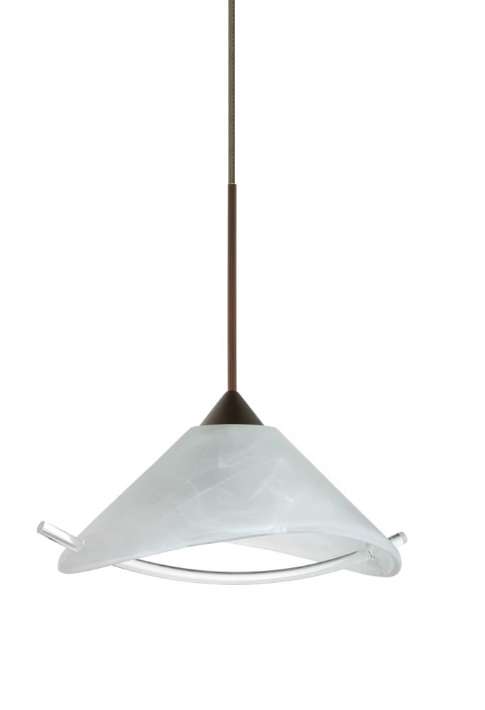 Besa Pendant Hoppi Bronze Marble/Clear 1x50W Halogen