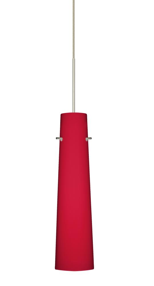 Besa Camino Pendant Satin Nickel Ruby Matte 1x50W Halogen