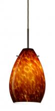 Besa Lighting 1BC-171318-LED-BR - Besa Pendant Pera 6 Bronze Amber Cloud 1x5W LED