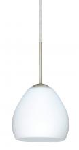 Besa Lighting 1BC-412207-LED-SN - Besa Bolla LED Pendant Opal Matte Satin Nickel 1x9W LED