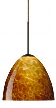 Besa Lighting 1BT-757218-MED-BR - Besa Sasha Pendant Bronze Amber Cloud 1x50W B10 Med