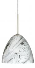 Besa Lighting 1BT-7572MG-SN - Besa Sasha Pendant Satin Nickel Marble Grigio 1x50W Candelabra