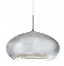 Besa Lighting 1JC-4345SF-SN - Besa Brio 14 Pendant Satin Nickel Silver Foil 1x75W Medium Base