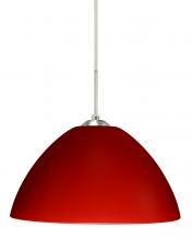 Besa Lighting 1JT-420131-SN - Besa Tessa Pendant Satin Nickel Red Matte 1x75W Medium Base