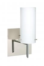 Besa Lighting 1SW-440307-CR-SQ - Besa Wall With SQ Canopy Copa 3 Chrome Opal Matte 1x40W G9