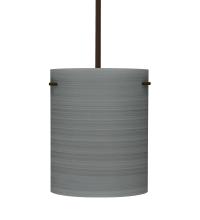 Besa Lighting 1TT-4006TN-LED-BR - Besa Tamburo 8 Pendant Titan Bronze 1x11W LED