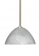 Besa Lighting 1TT-420152-SN - Besa Tessa Stem Pendant Satin Nickel Marble 1x75W Medium Base