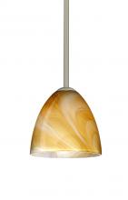 Besa Lighting 1TT-4470HN-LED-SN - Besa Vila LED Pendant Honey Satin Nickel 1x9W LED