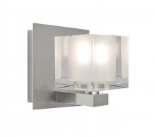 Besa Lighting 1WF-BOLOFR-SN - Besa, Bolo Vanity, Clear/Frost, Satin Nickel Finish, 1x40W Halogen