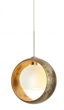 Besa Lighting 1XC-4293GG-SN - Besa Pendant Pogo Satin Nickel Gold/Inner Gold 1x35W Halogen