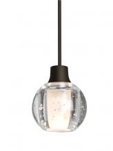 Besa Lighting 1XC-BOCA3BB-BR - Besa, Boca 3 Cord Pendant, Clear Bubble, Bronze Finish, 1x35W Halogen