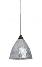 Besa Lighting 1XC-EVESS-BR - Besa, Eve Cord Pendant, Stone Silver Foil, Bronze Finish, 1x50W Halogen