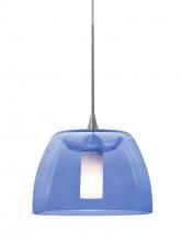 Besa Lighting 1XC-SPURBL-SN - Besa Spur Cord Pendant, Blue, Satin Nickel Finish, 1x35W Halogen